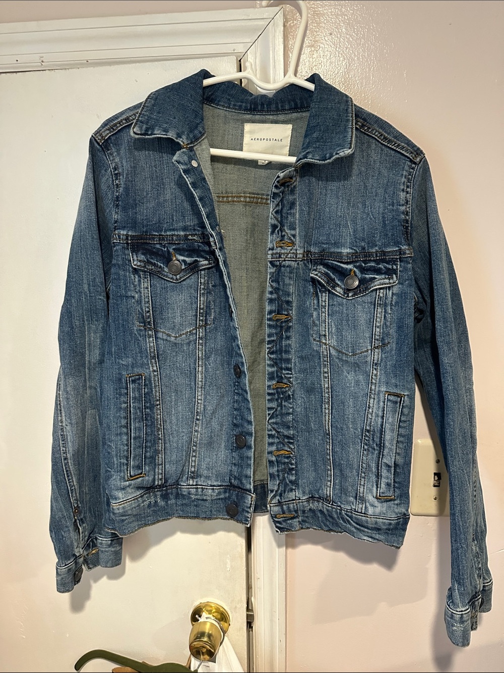 Aeropostale Faded Blue Denim Jean Jacket